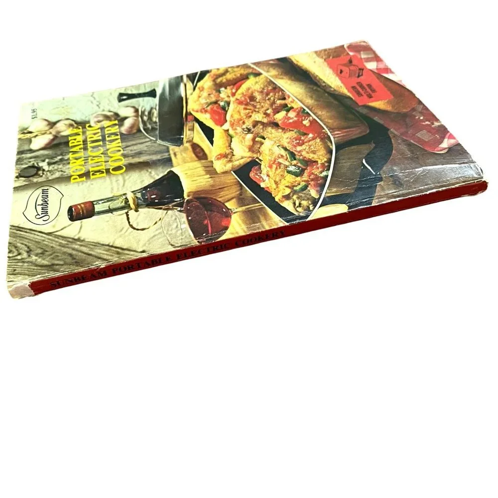 Vintage 70s Sunbeam Portable Electric‎ Cookery Book Multi Cooker Frypan Recipes